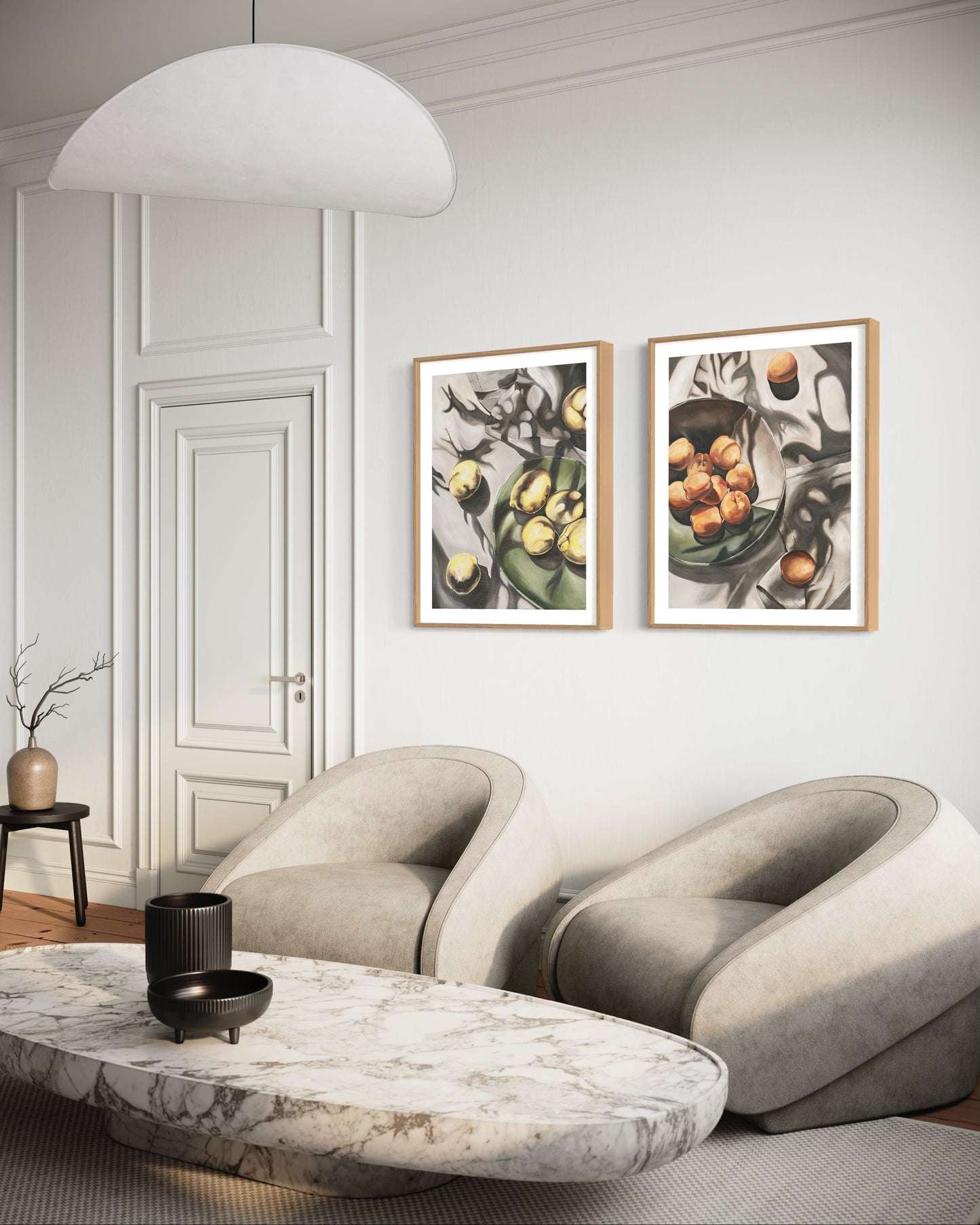 'Soft Peach Shadow' Original Painting