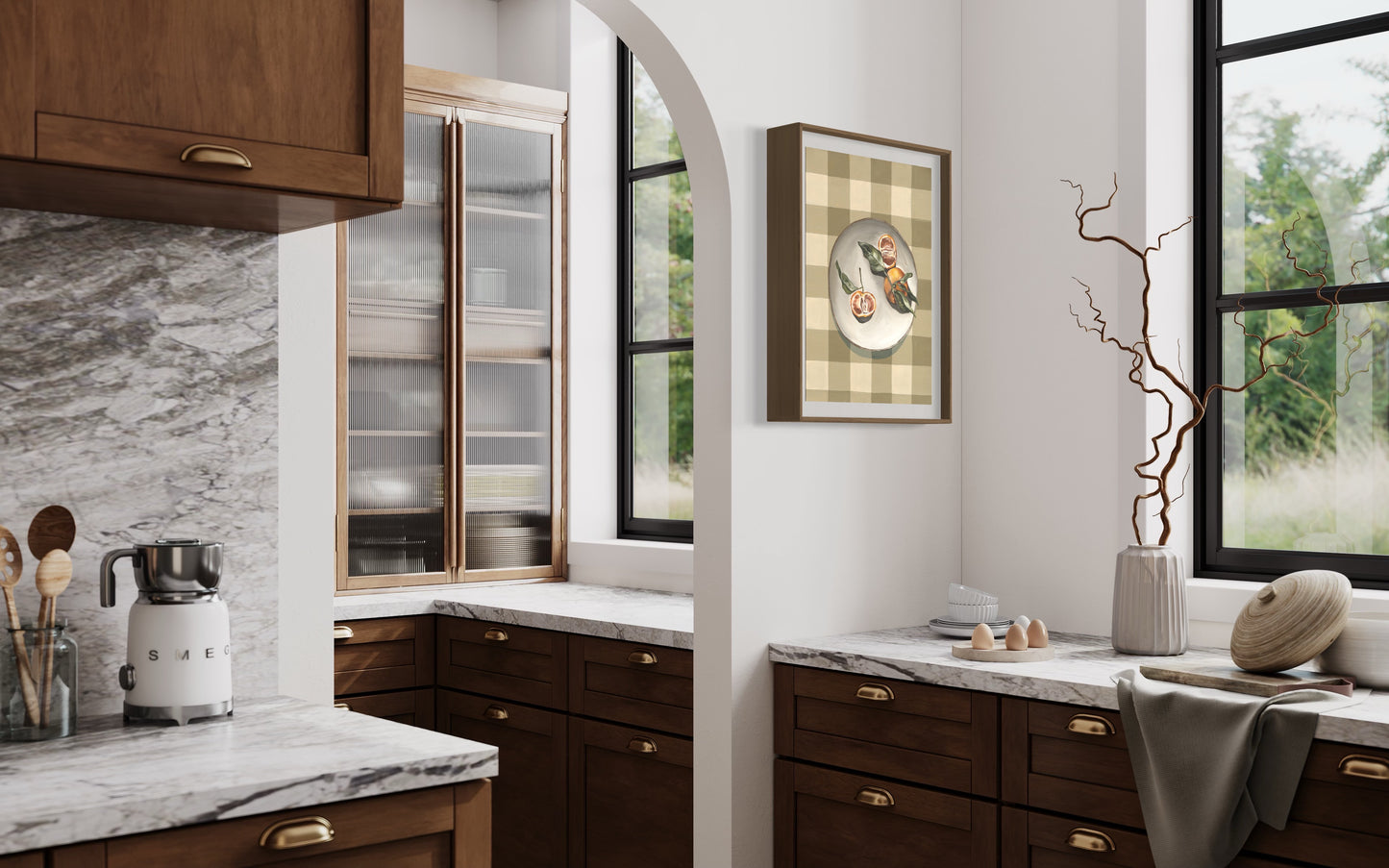 'Tarocco Oranges on Gingham' Original Painting